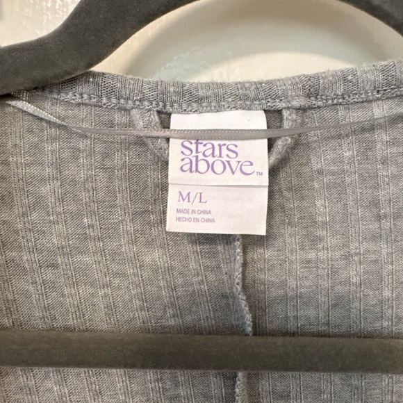 Gray Ribbed Open Cardigan - Picture 4 of 4